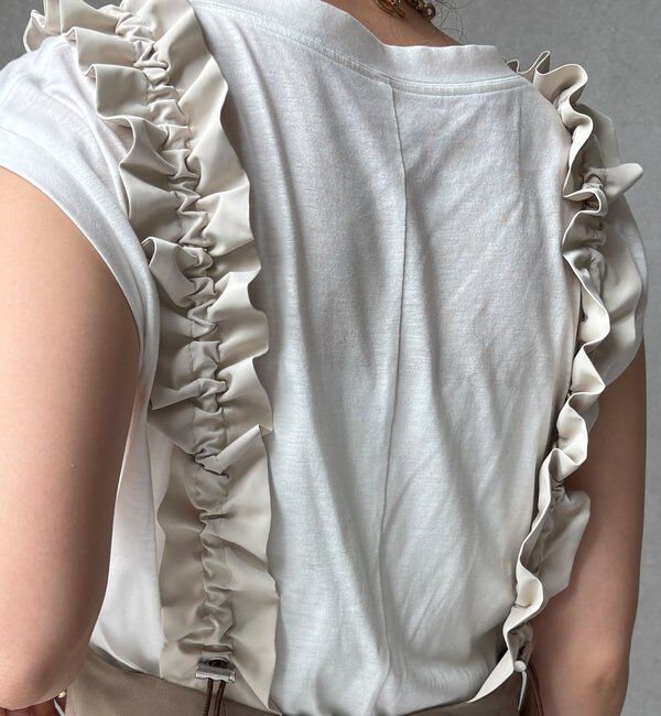  「【WEB限定】ドロストフリルサロペット」|チノ|