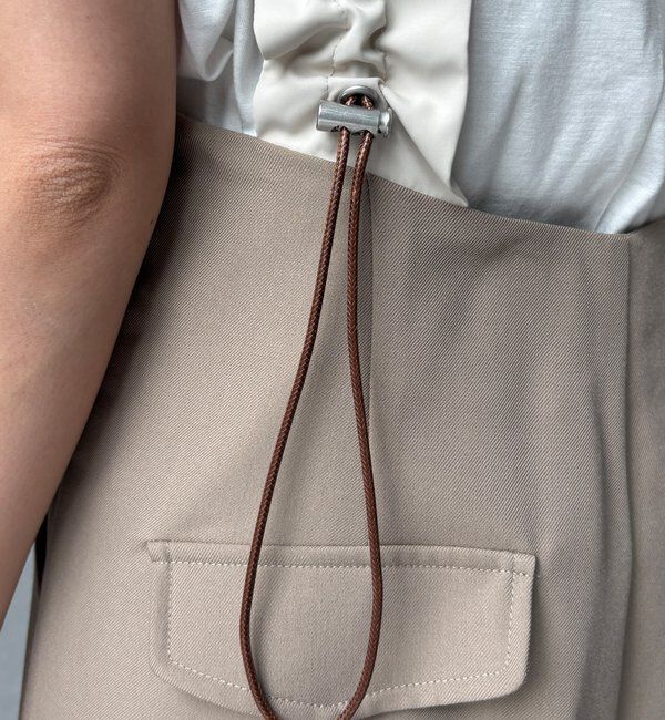  「【WEB限定】ドロストフリルサロペット」|チノ|