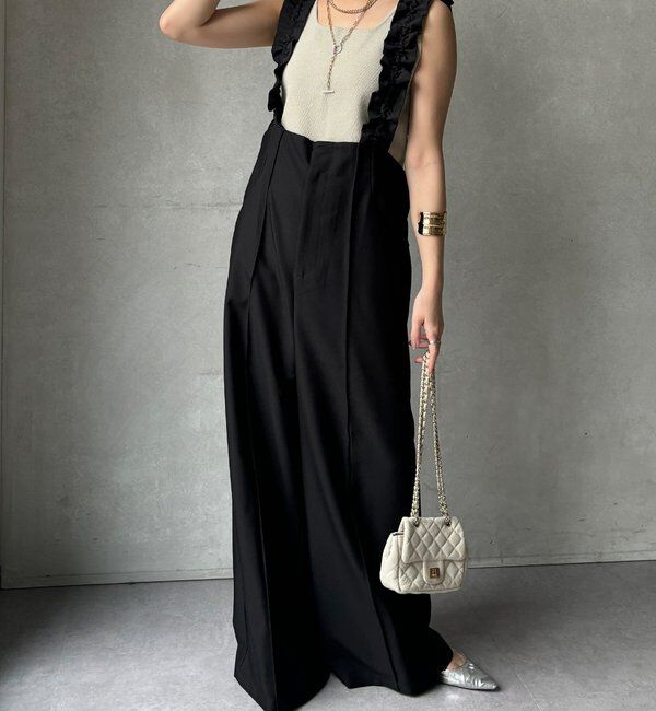  「【WEB限定】ドロストフリルサロペット」|チノ|