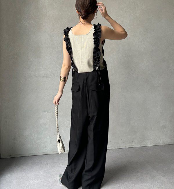  「【WEB限定】ドロストフリルサロペット」|チノ|