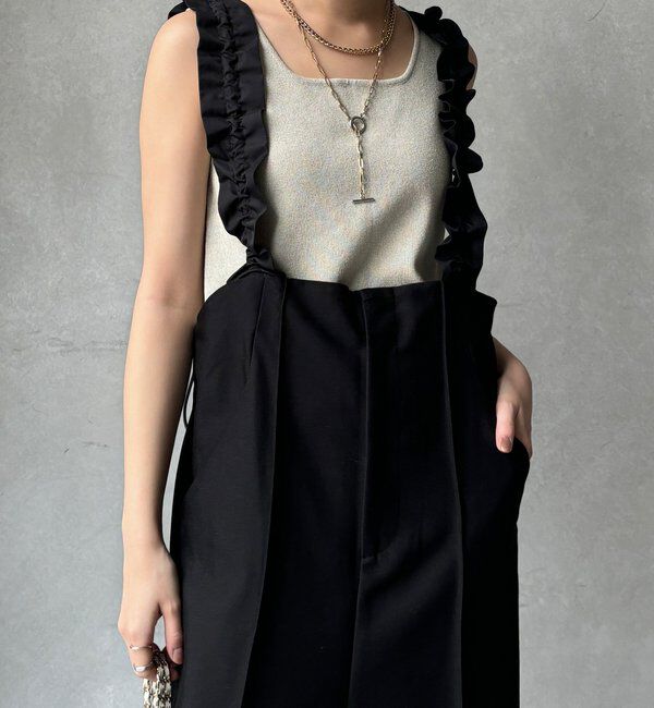  「【WEB限定】ドロストフリルサロペット」|チノ|