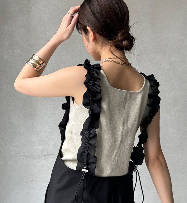  「【WEB限定】ドロストフリルサロペット」|チノ|