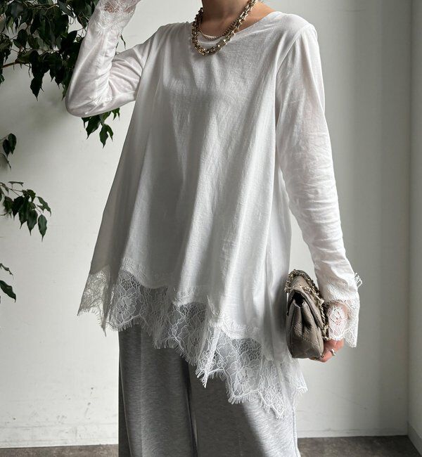  「ヘムレースロンTEE」|Tシャツ・カットソー|