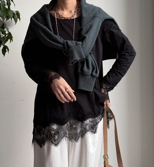  「ヘムレースロンTEE」|Tシャツ・カットソー|