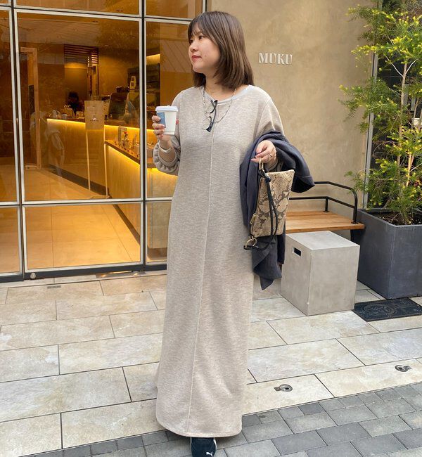  「【インフルエンサーSAKURA企画】リネンライクエアリー袖切替ワンピース」|ワンピース|