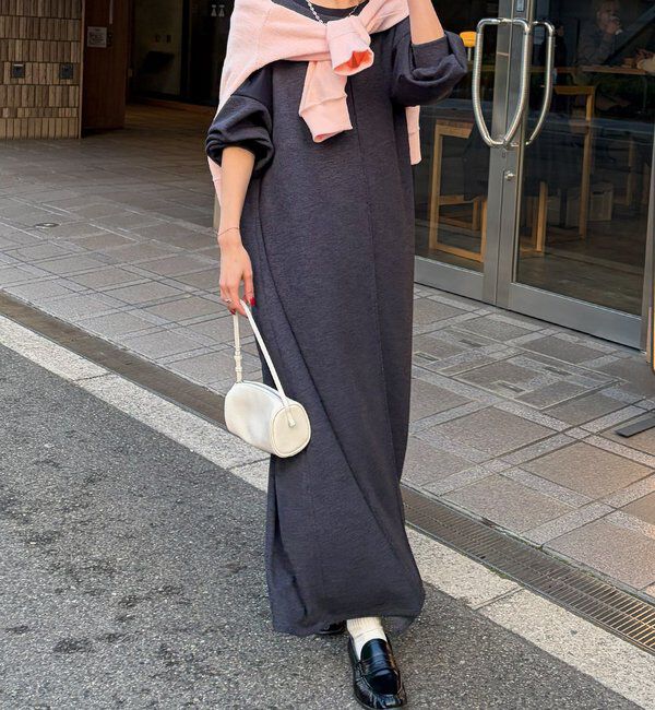  「【インフルエンサーSAKURA企画】リネンライクエアリー袖切替ワンピース」|ワンピース|