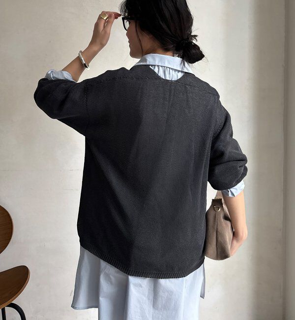  「ガーター深Vプルオーバー」|ニット・セーター|