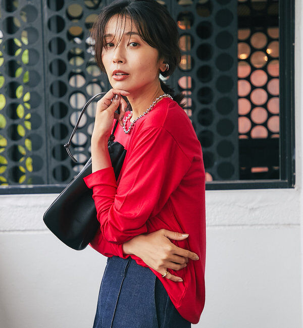  「【MEYAME（メヤメ）】レザー巾着バッグ」|クラッチバッグ|