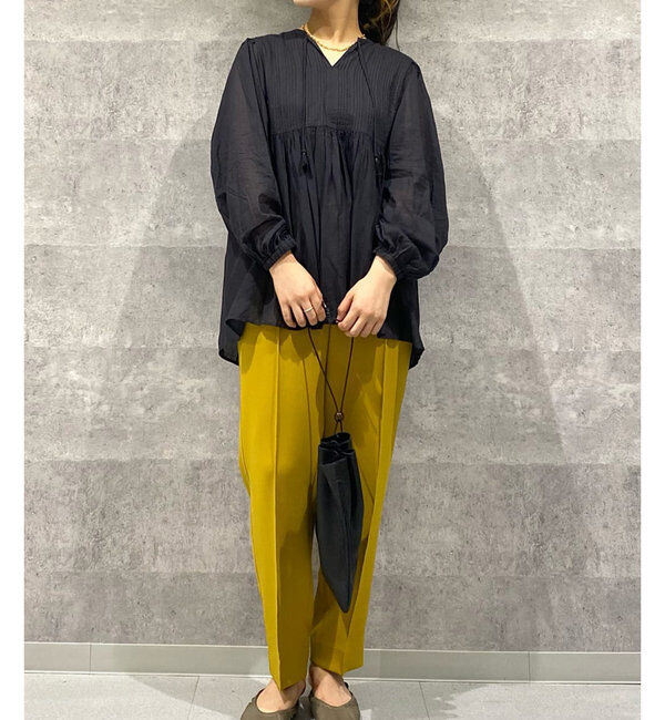  「【MEYAME（メヤメ）】レザー巾着バッグ」|クラッチバッグ|