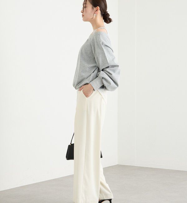  「【前後２way仕様】ボートネック2wayスウェット」|Tシャツ・カットソー|