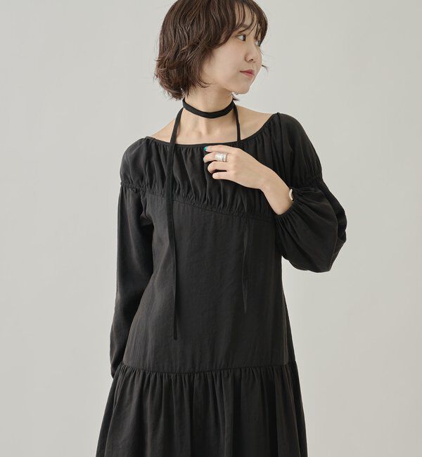  「ドロストティアードワンピース	」|ワンピース|