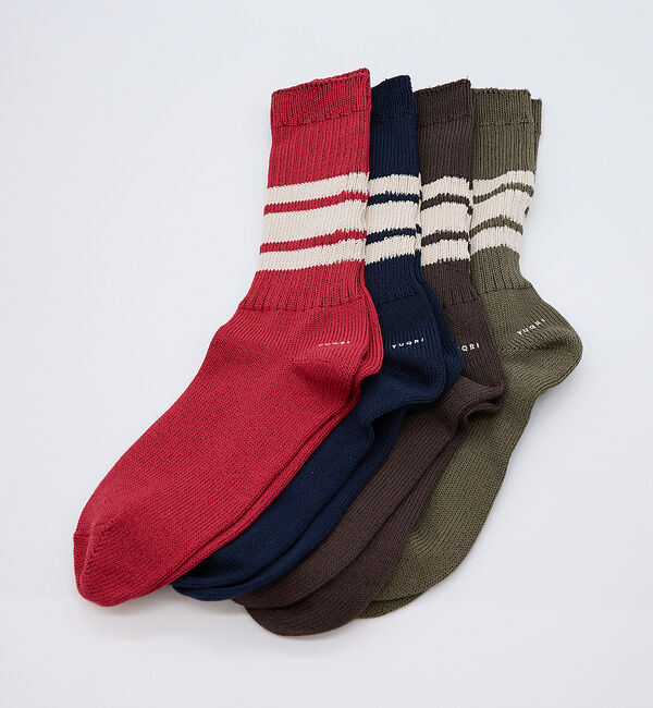 ABAHOUSE「【YUQRI/ユクリ】Walky/ラインソックス/靴下/消臭機能【WEB限定】」|ソックス|