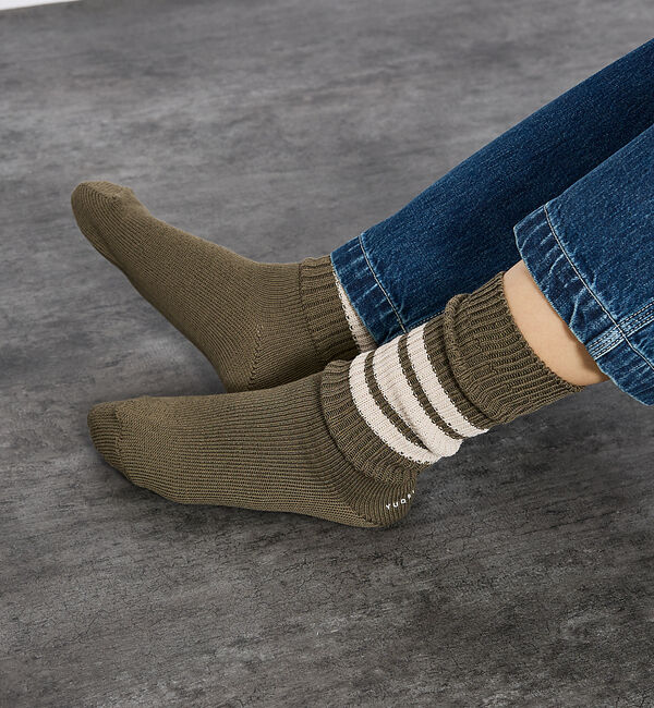 ABAHOUSE「【YUQRI/ユクリ】Walky/ラインソックス/靴下/消臭機能【WEB限定】」|ソックス|