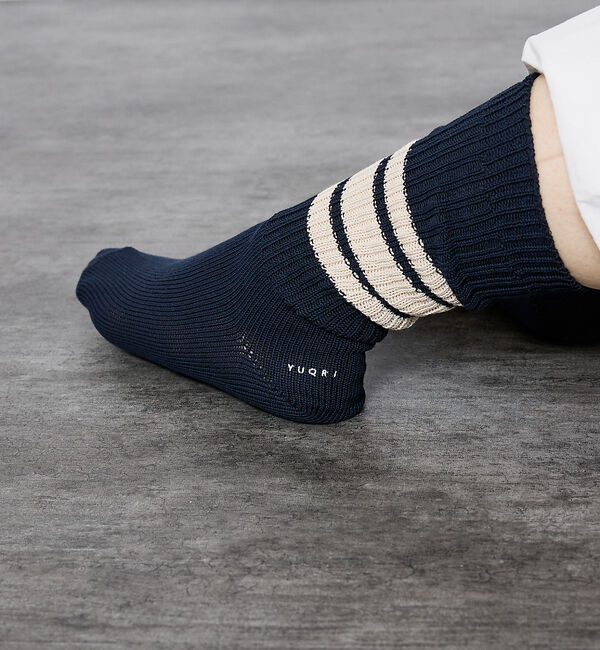 ABAHOUSE「【YUQRI/ユクリ】Walky/ラインソックス/靴下/消臭機能【WEB限定】」|ソックス|