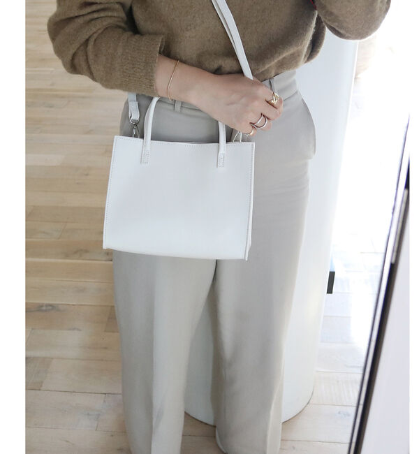 Rouge vif「エコレザー2WAYトートバッグ」|ショルダー・メッセンジャー|