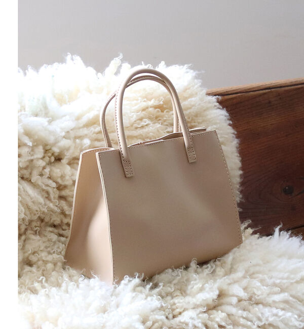 Rouge vif「エコレザー2WAYトートバッグ」|ショルダー・メッセンジャー|ベージュ