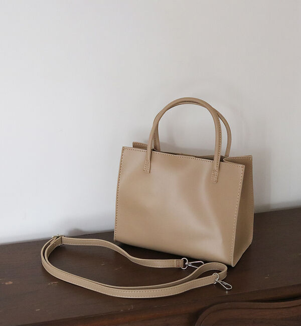 Rouge vif「エコレザー2WAYトートバッグ」|ショルダー・メッセンジャー|