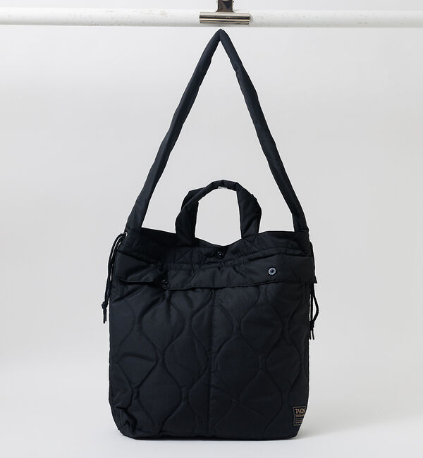 Rouge vif「【TAION / タイオン】ミリタリーダウンヘルメットバッグ / キルティング」|トートバッグ|ブラック