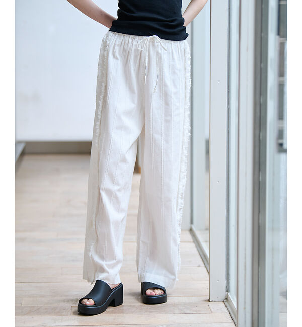 Rouge vif「【Le Melange/ル・メランジュ】カットドビー イージーパンツ / フリン」|その他|