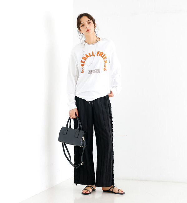 Rouge vif「【Le Melange/ル・メランジュ】カットドビー イージーパンツ / フリン」|その他|