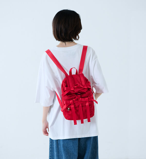 Rouge vif「【Casselini / キャセリーニ】ミニリボンバックパック【予約】」|リュック|