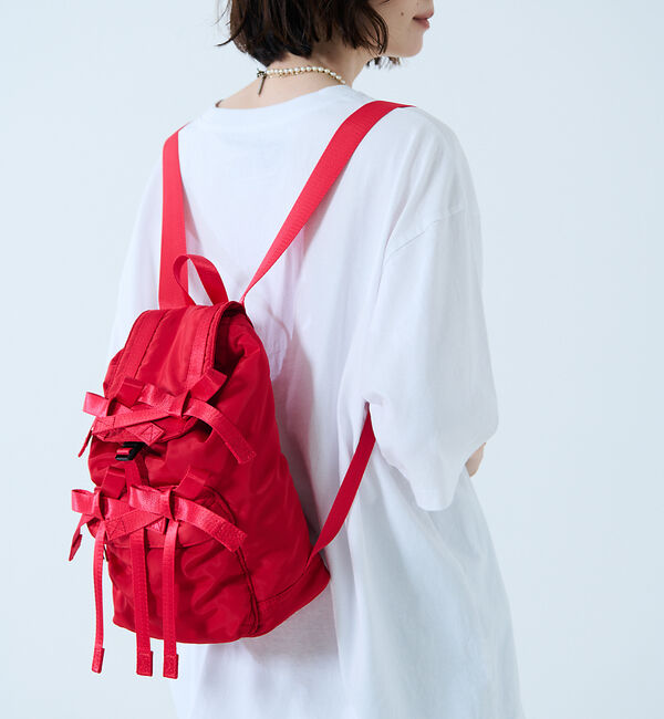 Rouge vif「【Casselini / キャセリーニ】ミニリボンバックパック【予約】」|リュック|