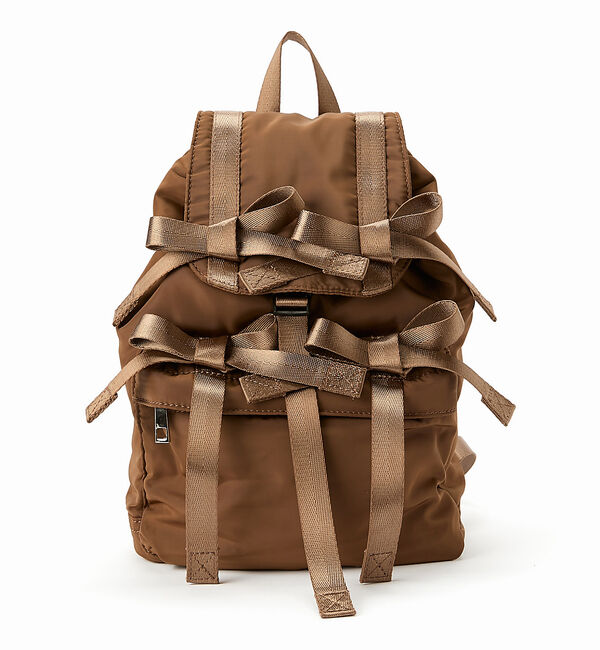 Rouge vif「【Casselini / キャセリーニ】ミニリボンバックパック【予約】」|リュック|ブラウン