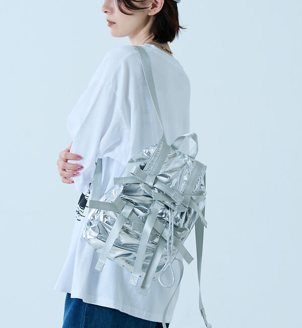 Rouge vif「【Casselini / キャセリーニ】ミニリボンバックパック【予約】」|リュック|シルバー