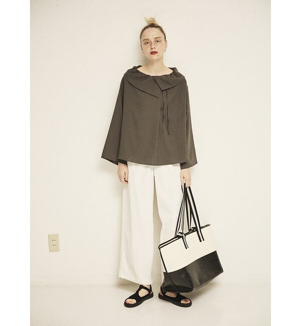 Rouge vif「【CHIMERE/シメール】キャンバス&times;合皮ワイドビックトート【予約】」|トートバッグ|