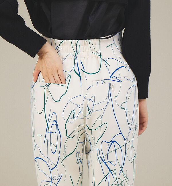 qualite「《セットアップ対応》ドローイングハイウエストテーパードパンツ」|その他|