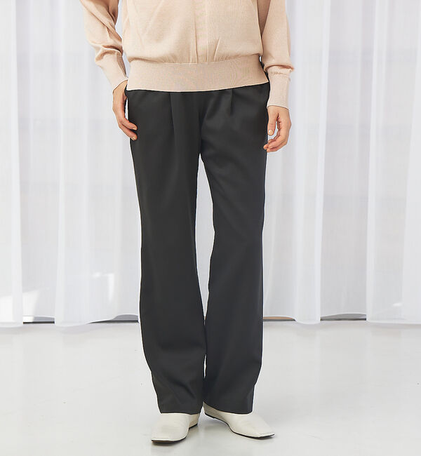 qualite「サテンストレートイージーパンツ」|その他|