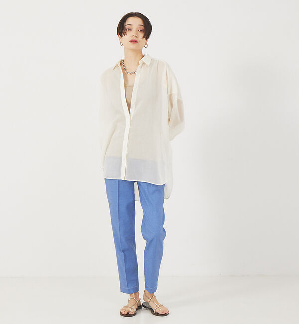 qualite「《セットアップ対応》デニムライクハイウエストテーパードパンツ」|その他|