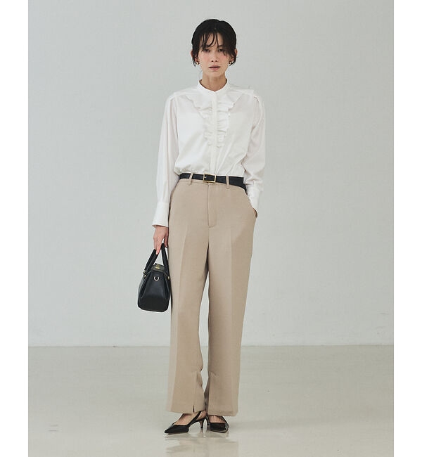 qualite「【シワになりにくい】ライトダブルクロスベンツパンツ」|その他|