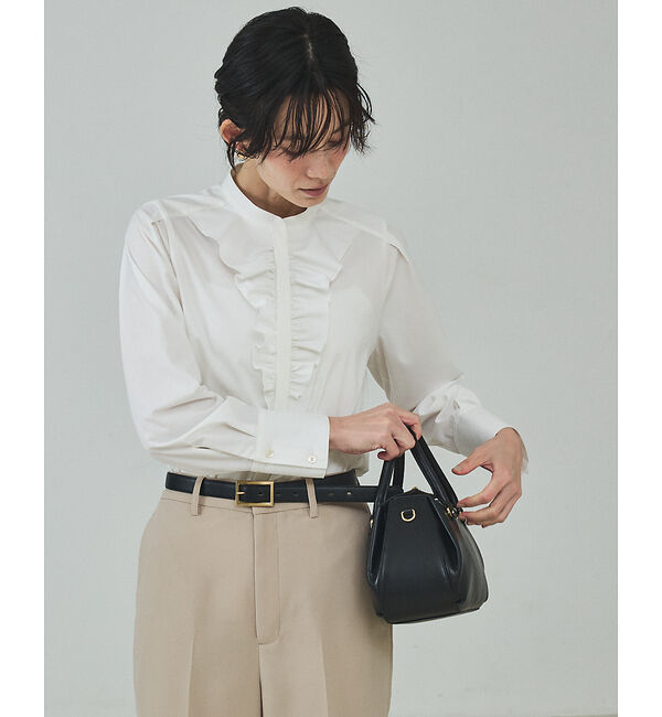 qualite「フロントラッフルブラウス」|シャツ・ブラウス|