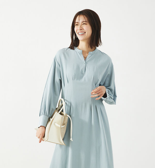 abahouse mavie「【大人のいちまんワンピ】ウエストタックワンピース」|ワンピース|