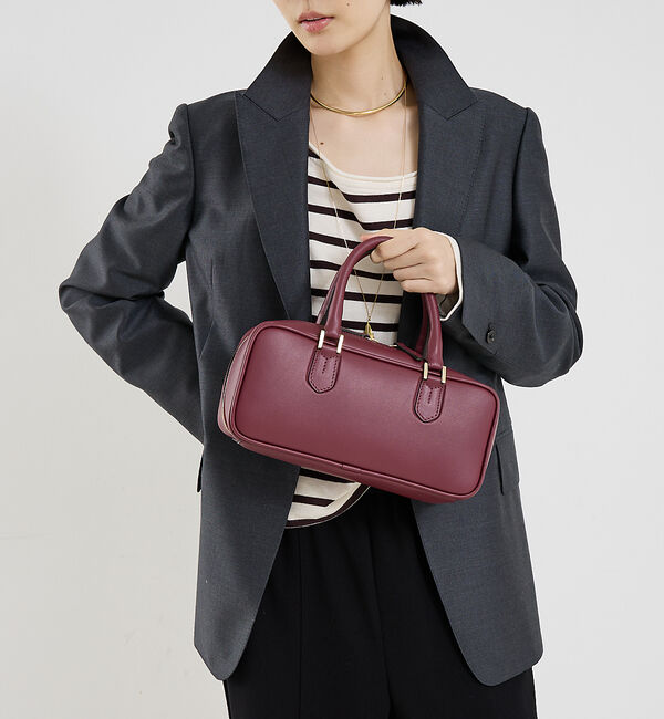 The Store by C' 「【LORISTELLA】FLAVIA／スクエアボストンバッグ」|ボストンバッグ|ボルドー