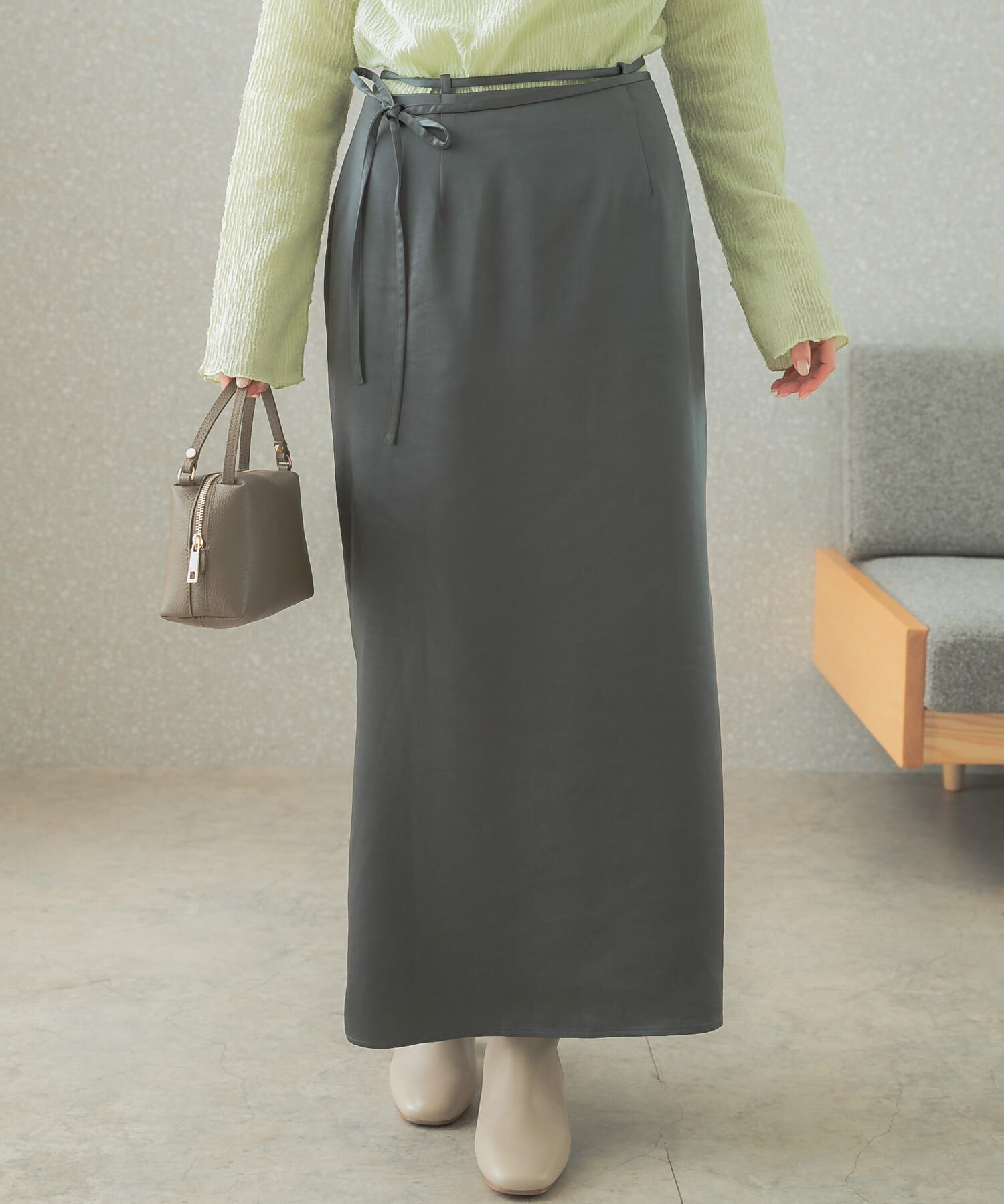 URBAN RESEARCH ROSSO「マルチウェイサテンナロースカート」|スカート|