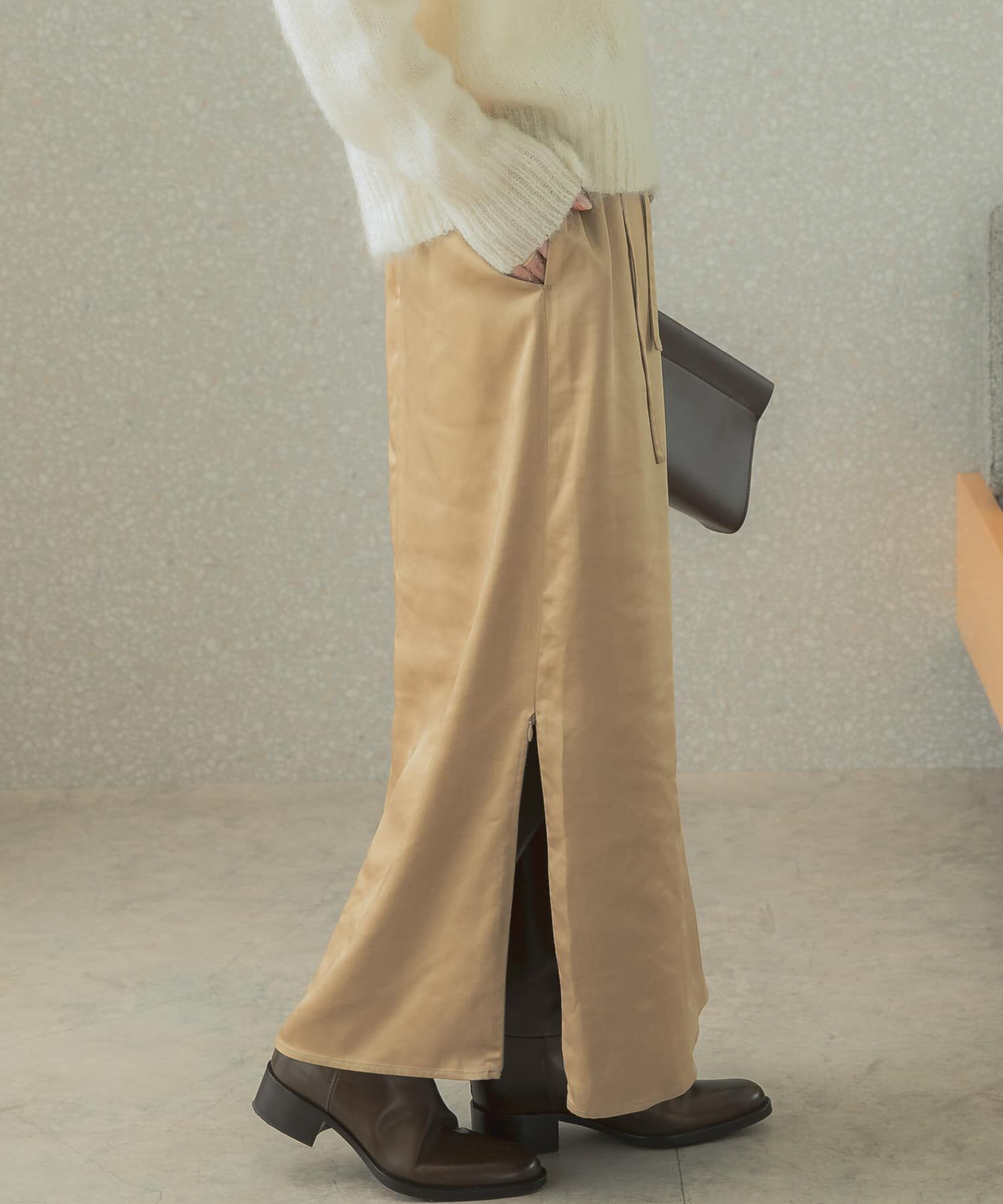 URBAN RESEARCH ROSSO「マルチウェイサテンナロースカート」|スカート|