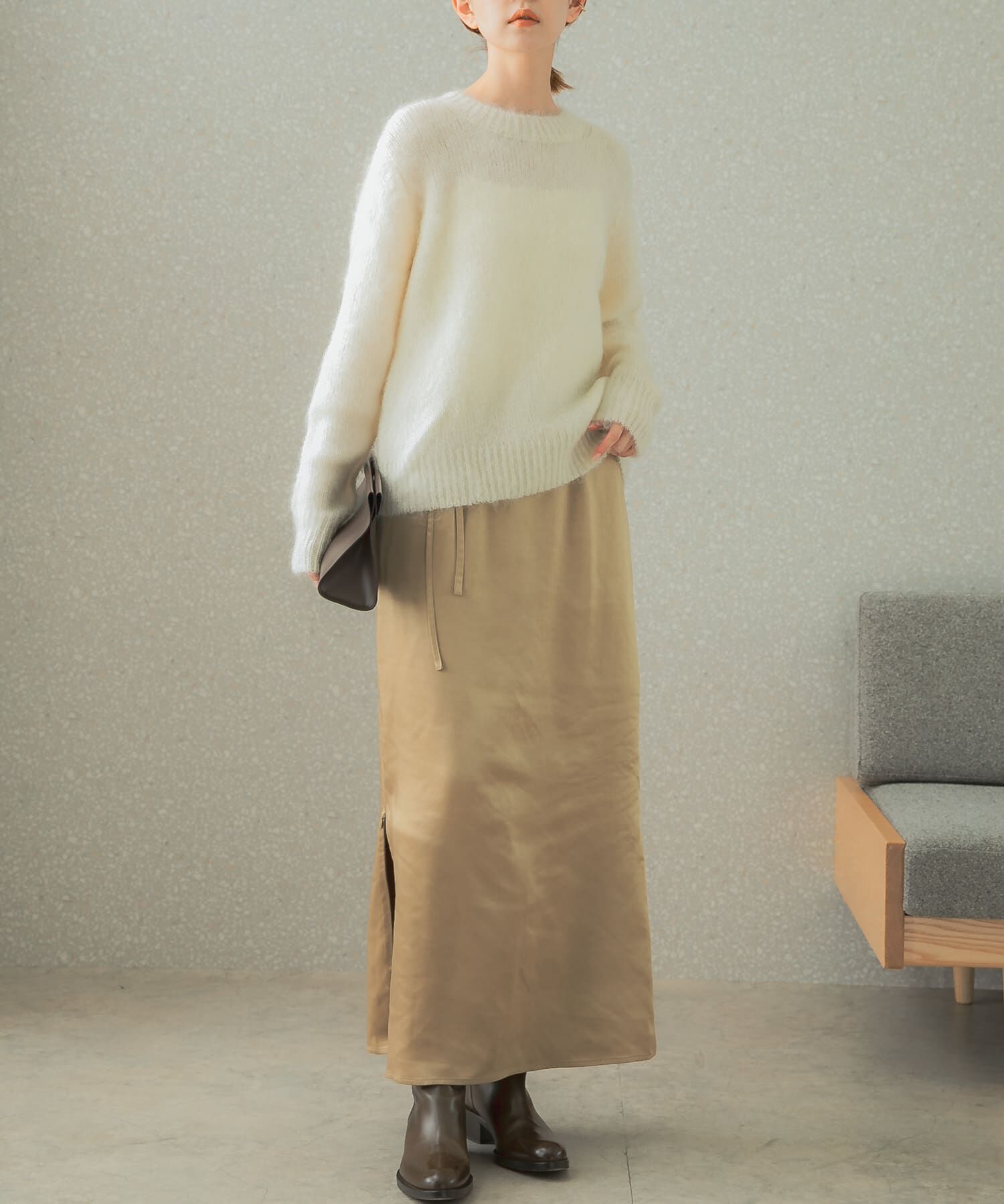 URBAN RESEARCH ROSSO「マルチウェイサテンナロースカート」|スカート|