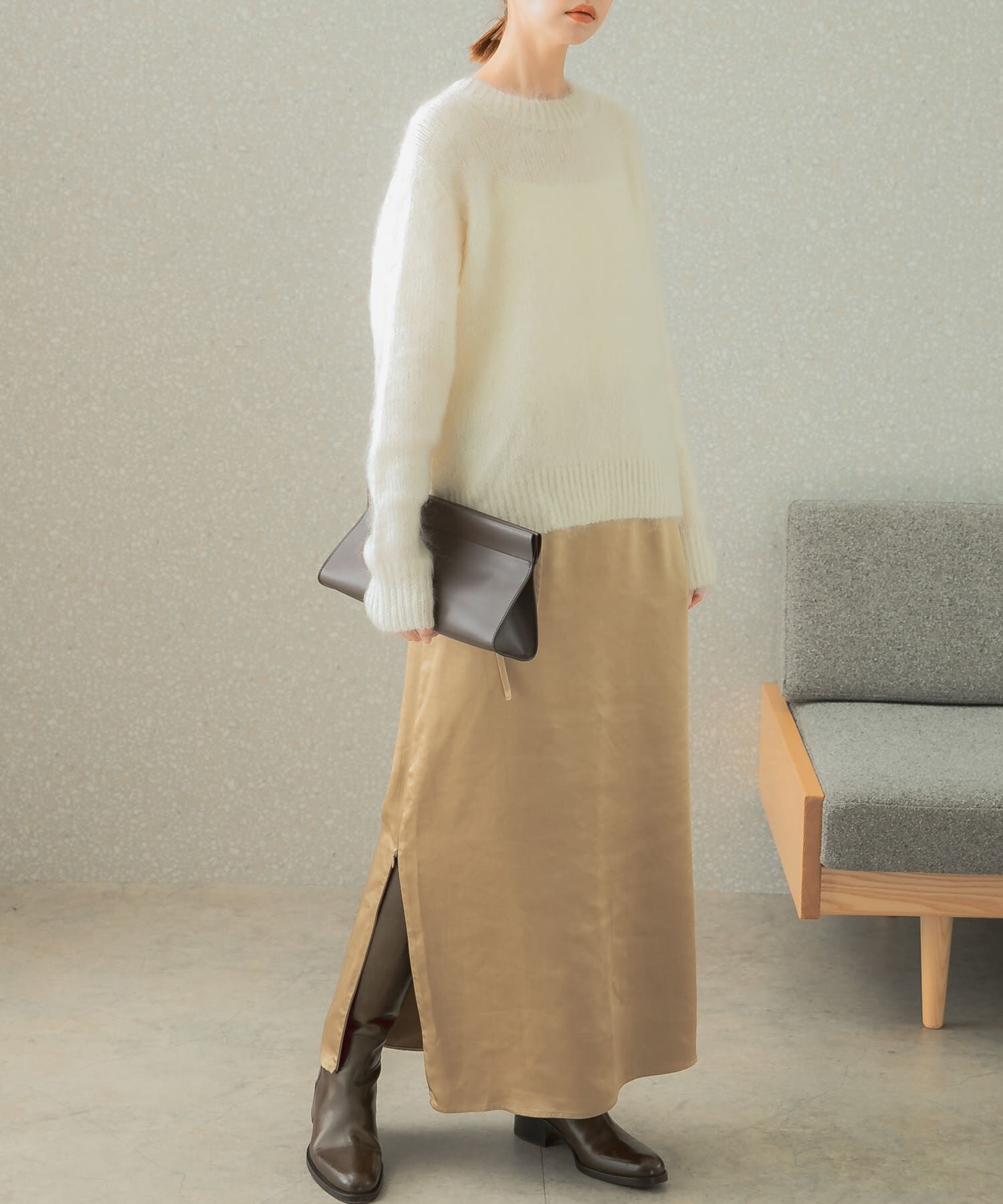 URBAN RESEARCH ROSSO「マルチウェイサテンナロースカート」|スカート|