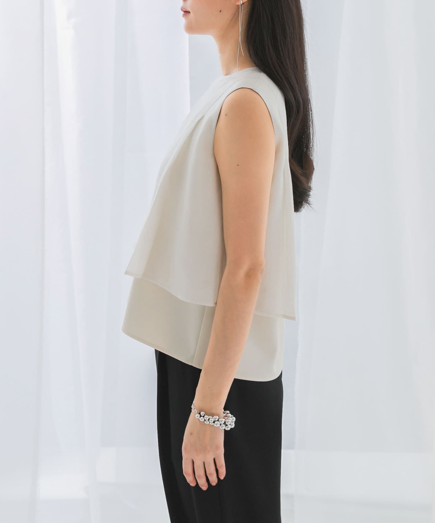 URBAN RESEARCH ROSSO「シアーチンツレイヤードブラウス」|シャツ・ブラウス|