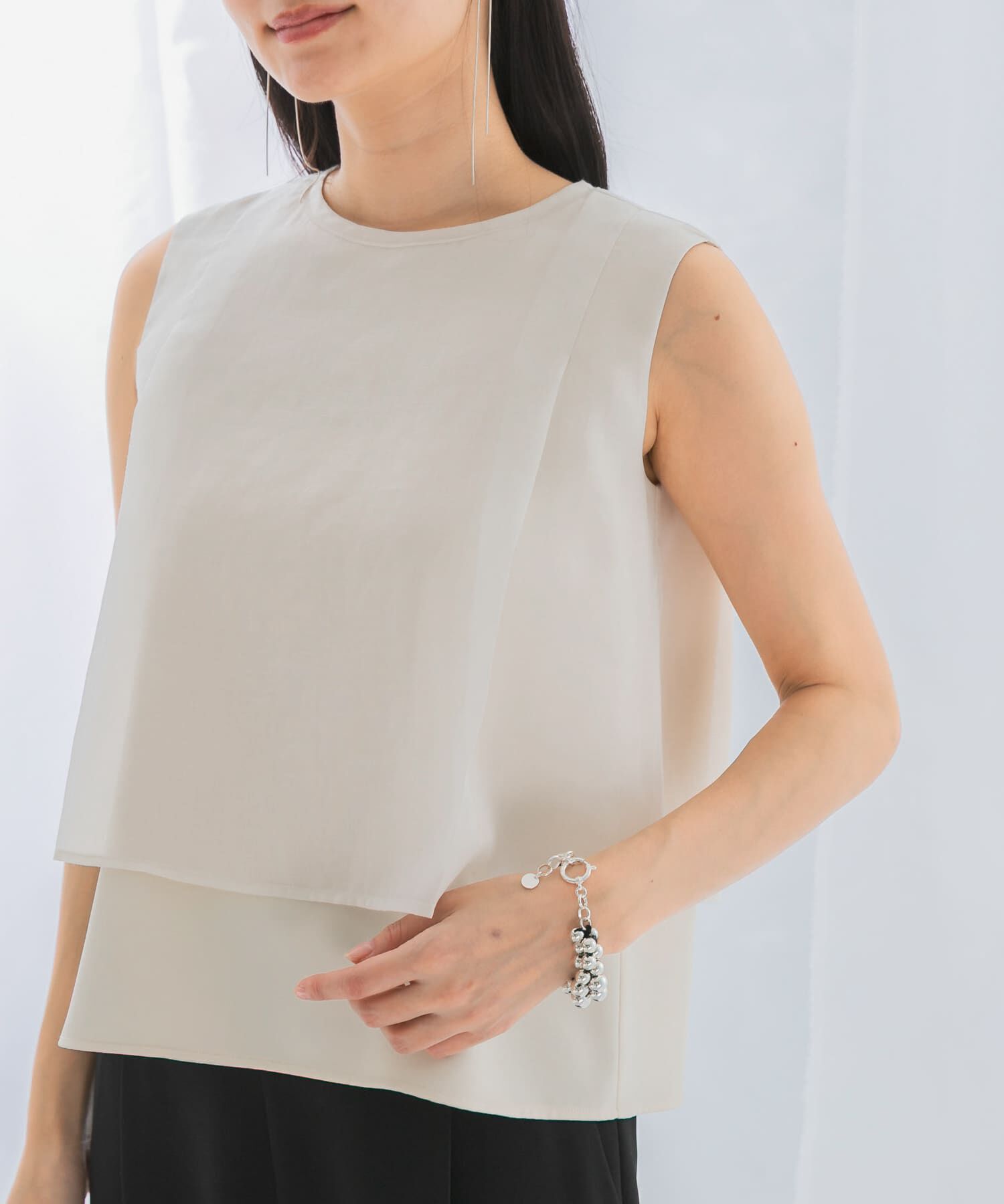 URBAN RESEARCH ROSSO「シアーチンツレイヤードブラウス」|シャツ・ブラウス|