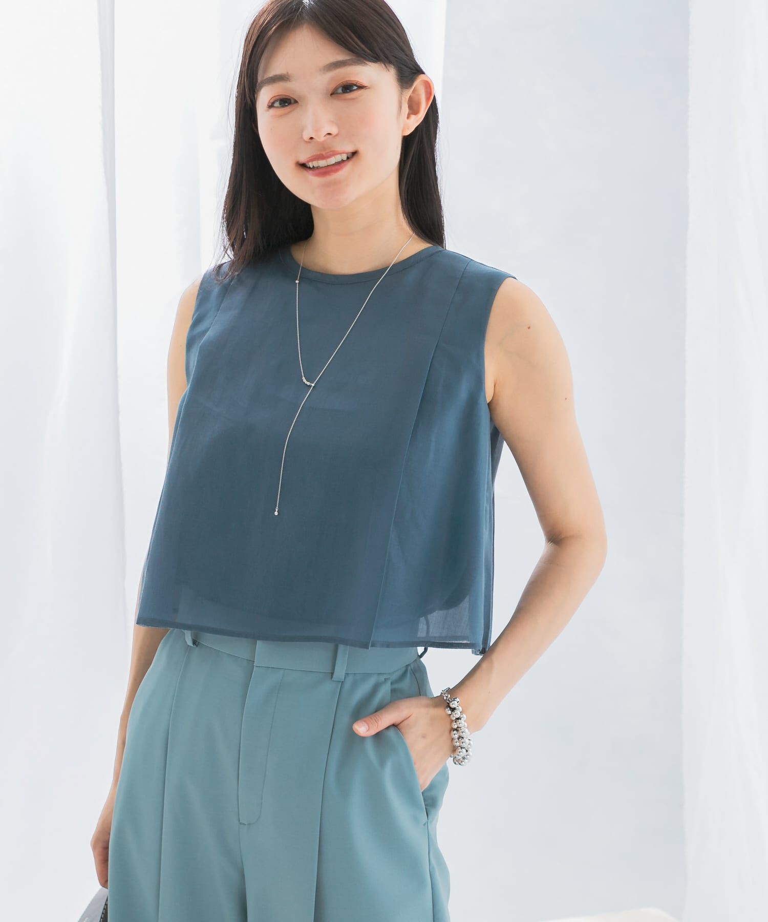 URBAN RESEARCH ROSSO「シアーチンツレイヤードブラウス」|シャツ・ブラウス|