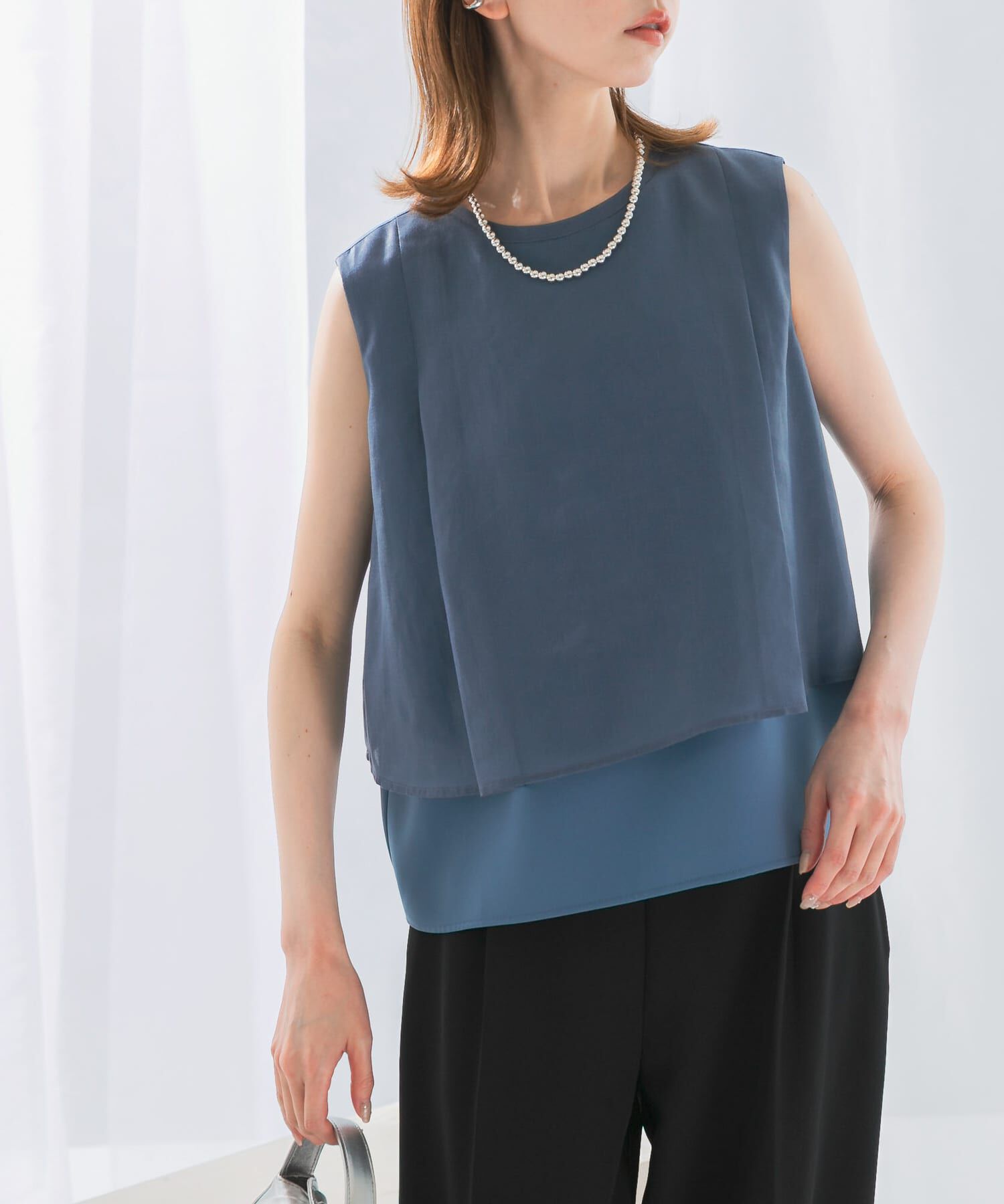 URBAN RESEARCH ROSSO「シアーチンツレイヤードブラウス」|シャツ・ブラウス|