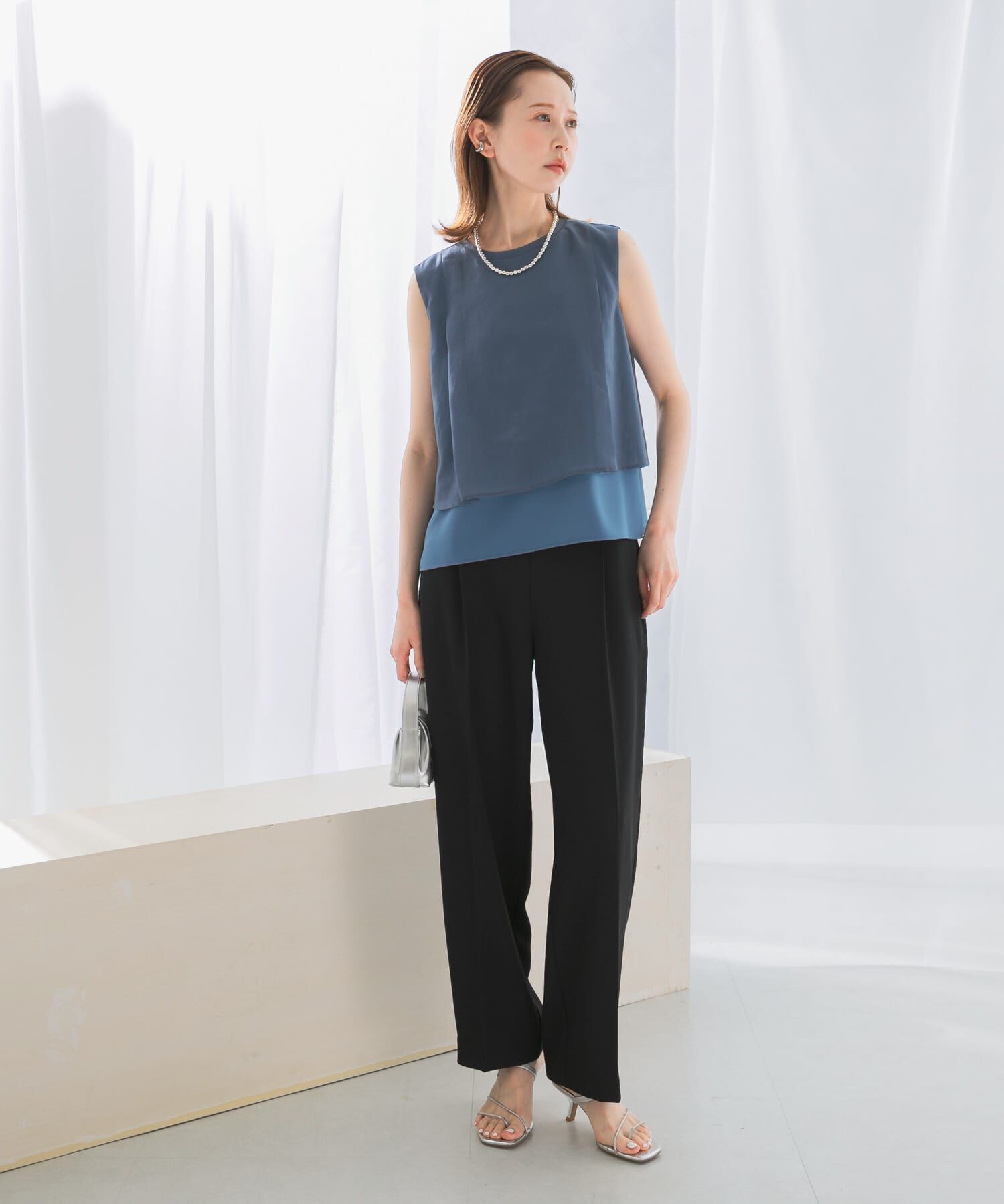 URBAN RESEARCH ROSSO「シアーチンツレイヤードブラウス」|シャツ・ブラウス|