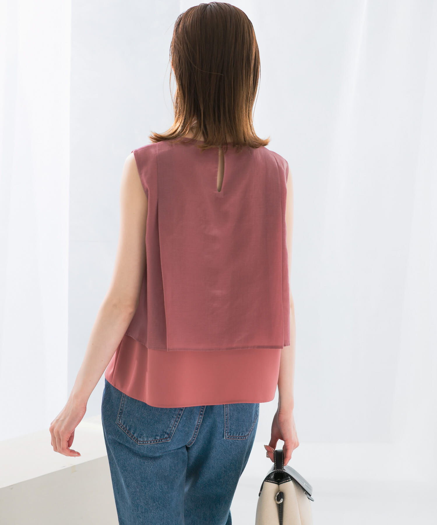 URBAN RESEARCH ROSSO「シアーチンツレイヤードブラウス」|シャツ・ブラウス|