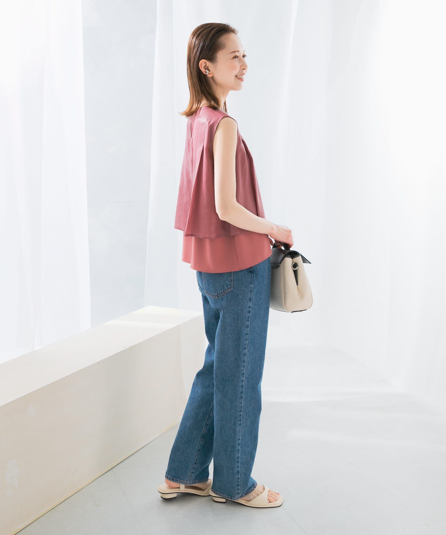 URBAN RESEARCH ROSSO「シアーチンツレイヤードブラウス」|シャツ・ブラウス|