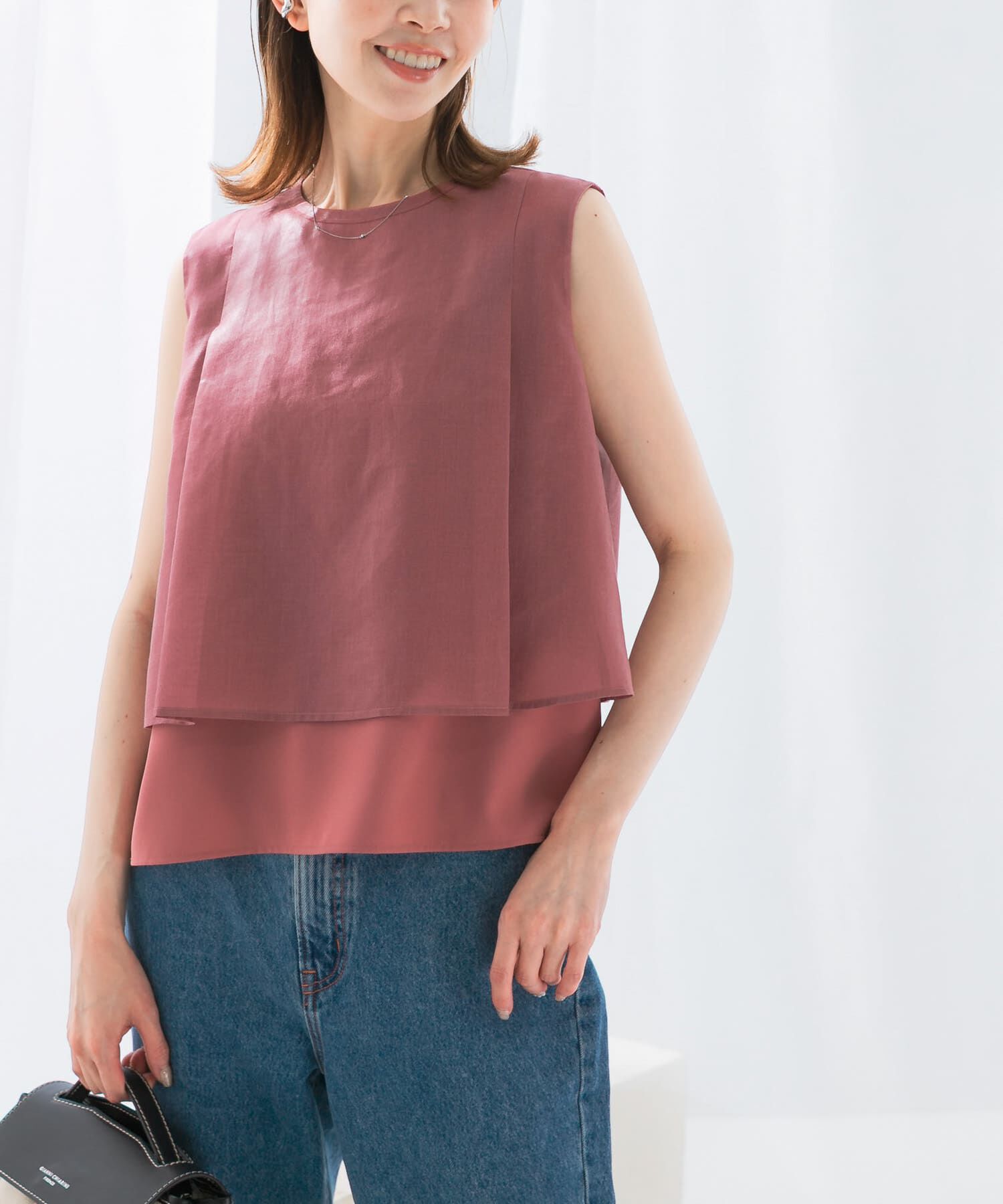 URBAN RESEARCH ROSSO「シアーチンツレイヤードブラウス」|シャツ・ブラウス|