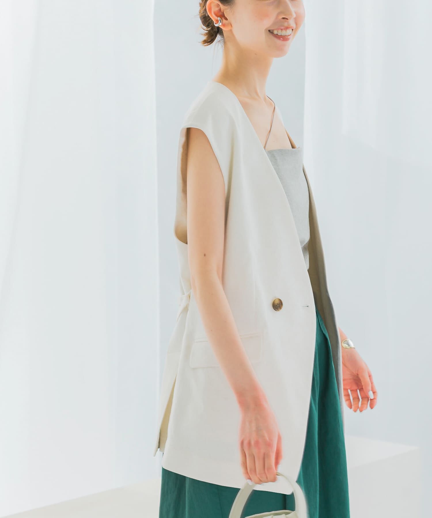 URBAN RESEARCH ROSSO「接触冷感リネン混ジレ」|ベスト・ジレ|