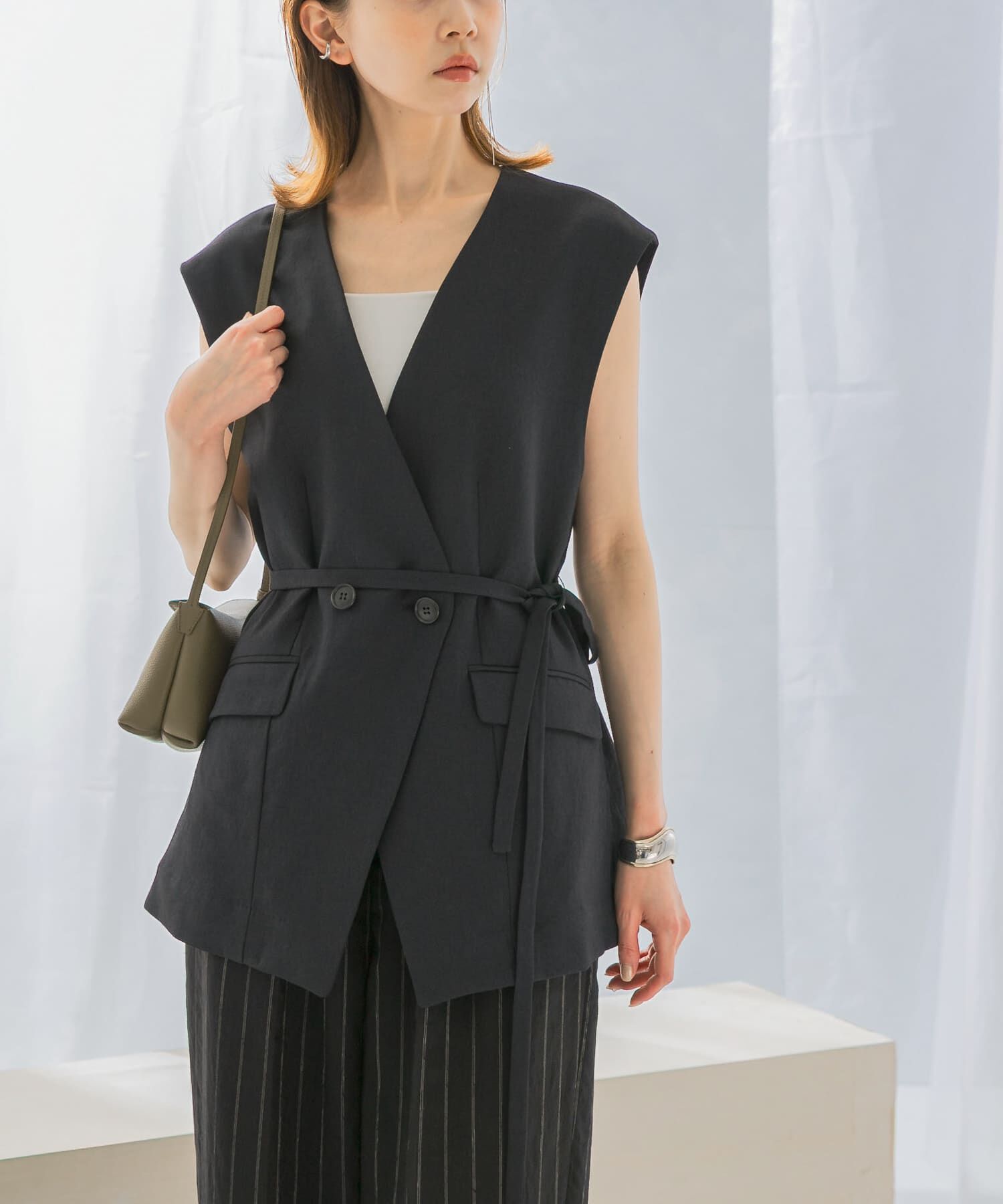 URBAN RESEARCH ROSSO「接触冷感リネン混ジレ」|ベスト・ジレ|